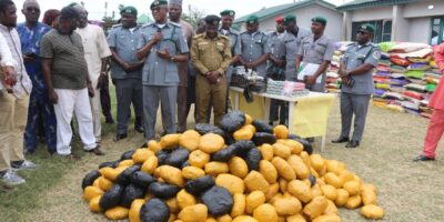 Seme Customs Intercepts 3,300 Explosive Cartridges, Illicit Drugs, Others