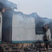 BREAKING: Fire Engulfs Customs Western Marine Command Office In Lagos