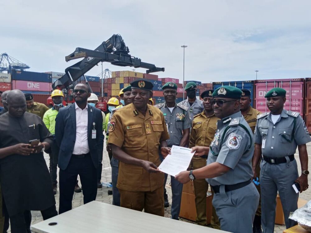 Lekki Trade Free Zone Customs Hands Over 400kg Of Suspected Cannabis Worth ₦2.26bn To NDLEA At Lekki Port